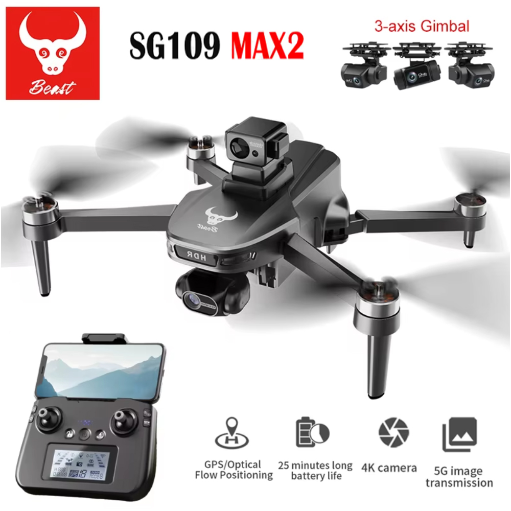 Drone Gimbal 3 Axis - SG109 MAX2 Drone professionale con fotocamera